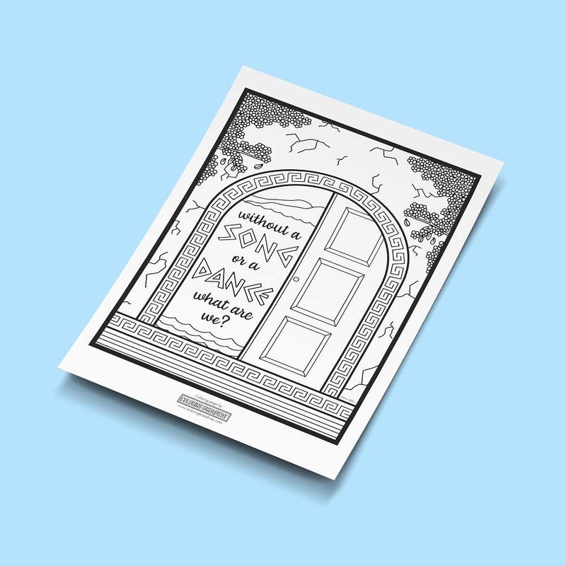 Coloring Broadway - MAMMA MIA inspired Coloring Pages (Set of 4) â€œDancing Queenâ€ Collection, Broadway Musical Merchandise, Printed on Matte Card Stock (8 1/2â€ x 11â€), Ideal Gift for a Broadway Theater - Image 2